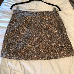 NWOT Billabong bronze Sequin Skirt